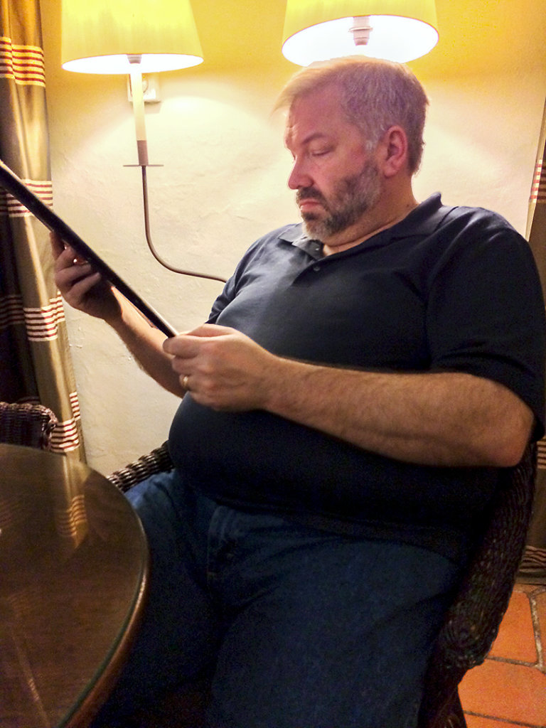 Looking over the menu