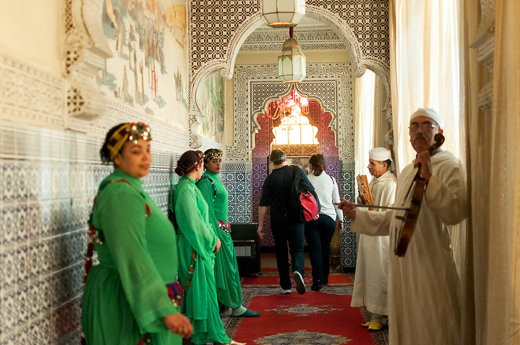 Leaving the restaurant