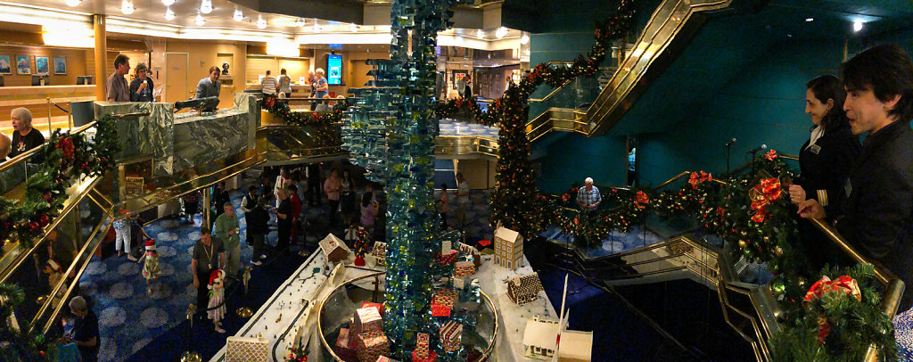 Lighting the Christmas tree