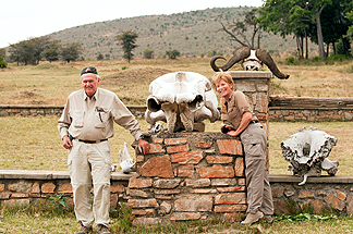 Serengetti elephant skull