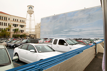 Flood parking lot Paramount Studios