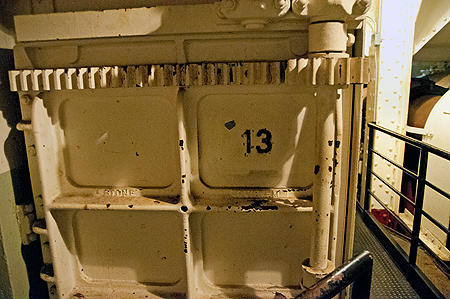 Queen Mary engine room watertight door