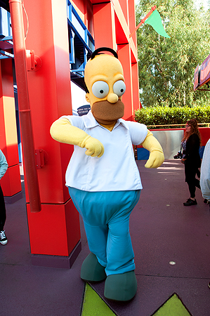 Homer SImpson Simpsons Ride Universal Studios Hollywood California