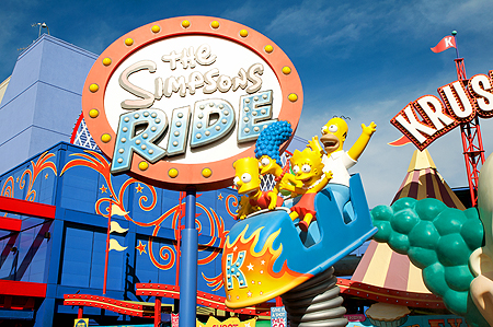 The Simpson's Ride Krustyland Universal Hollywood California