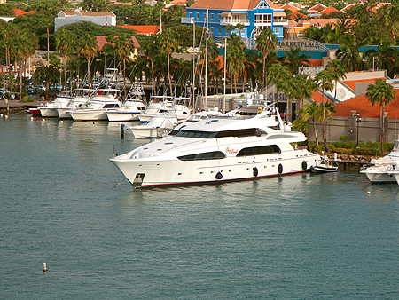 Aruba harbor yacht